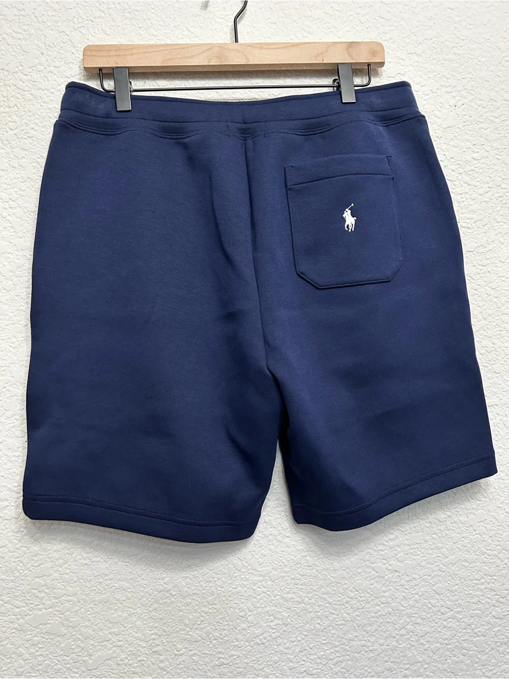NWT Polo Ralph Lauren Los Angeles Double-Knit Shorts Navy Blue Crest Men's M